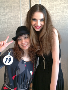 富士市の美容室ショコラ、コンテストモデルさんと一緒の写真