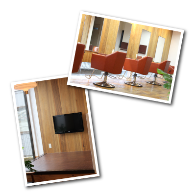 富士市美容室ショコラのファミリーにも人気、店内&キッズルームの写真