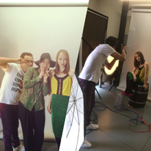 ショコラの新しいモデル作品の撮影の現場写真