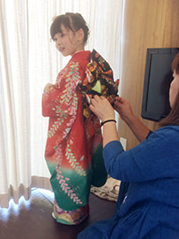 美容室ショコラの着付け画像七五三