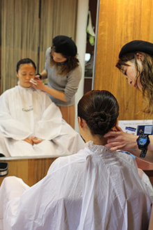 富士市美容室ショコラの美咲のモデル撮影風景の写真