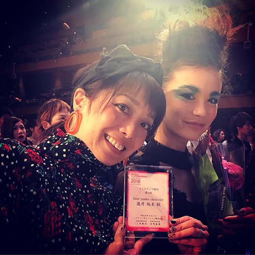 富士市美容室ショコラの瀧井絢美がミツイドレッシングアワーズのメイクアップ部門で第２位を受賞しました！イメージ画像１