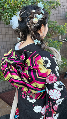 富士市美容院ショコラの2026年の成人式のお客様１